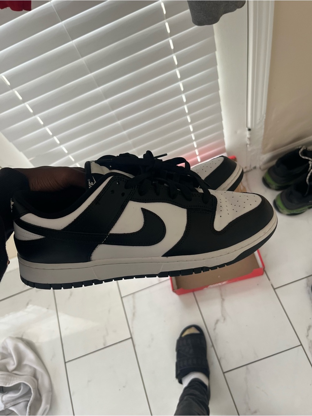 Nike Black and White Low-Top Swoosh Sneakers
